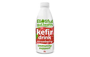 Biotiful - Kefir - Gut Health Drink - Strawberry - 6x1L
