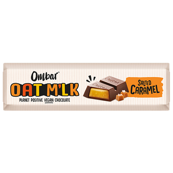 Ombar - Oat M'lk Salted Caramel Filled Chocolate Bar - 15x42g