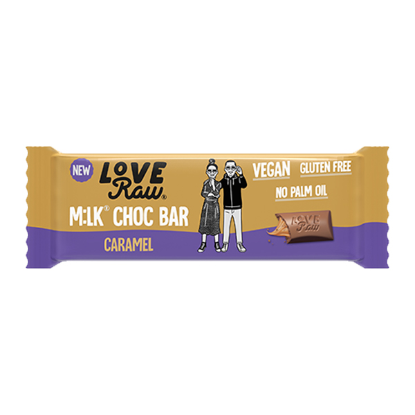 Love Raw - M:lk Choc - Caramel Filled - 20x30g