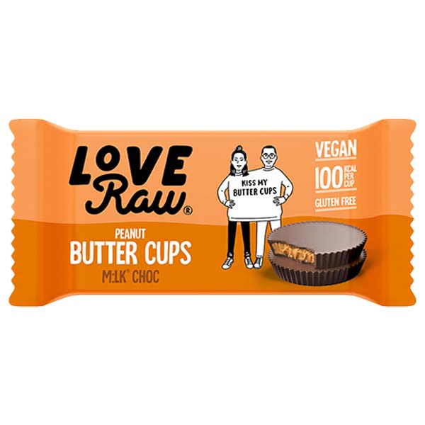 Love Raw - Peanut Butter Cups - M:lk Choc - 18x34g