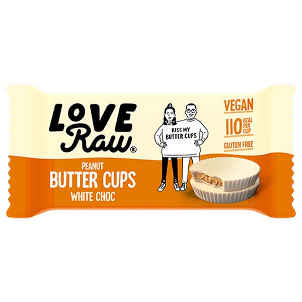 Love Raw - Peanut Butter Cups - White Choc - 18x34g