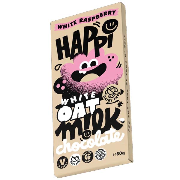 HAPPi Oat M!lk - White Raspberry Chocolate Bar - 15x40g