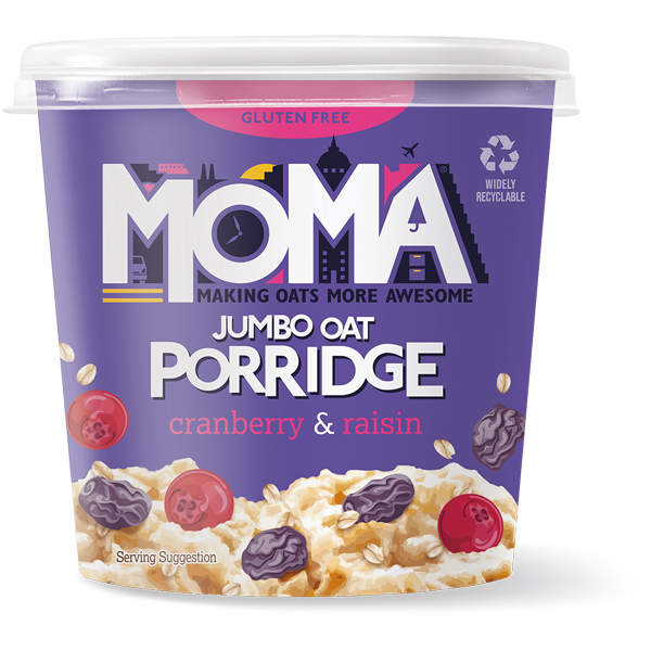 Moma Porridge - Cranberry & Raisin - 12x70g