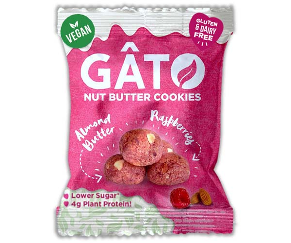 Gato Nut Butter Cookies - Almond Butter & Raspberry - 10x33g