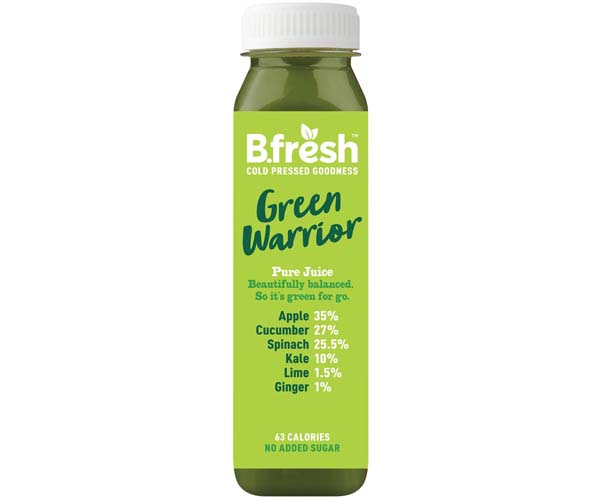 B Fresh - Green Warrior Fruit & Veg Juice - 6x250ml