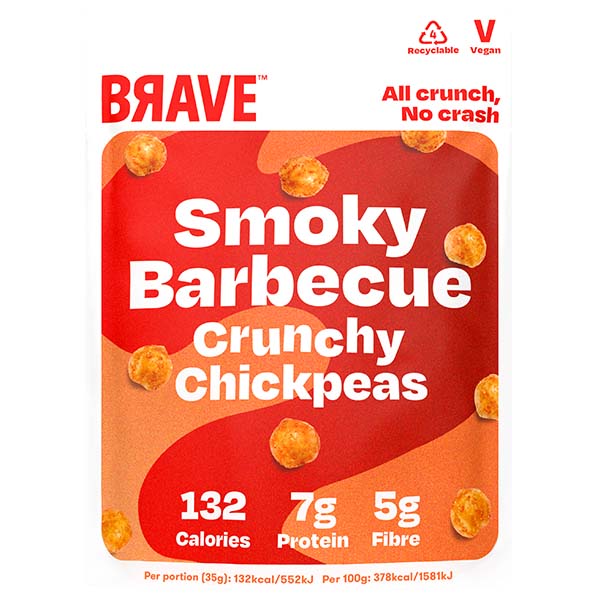 Brave Roasted Chickpeas - BBQ - 12x35g