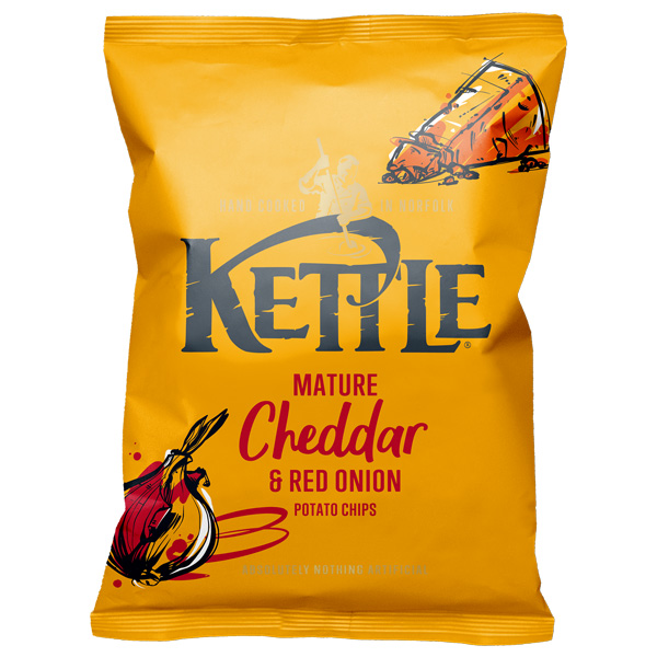 Kettles - Mature Cheddar & Onion - 18x40g