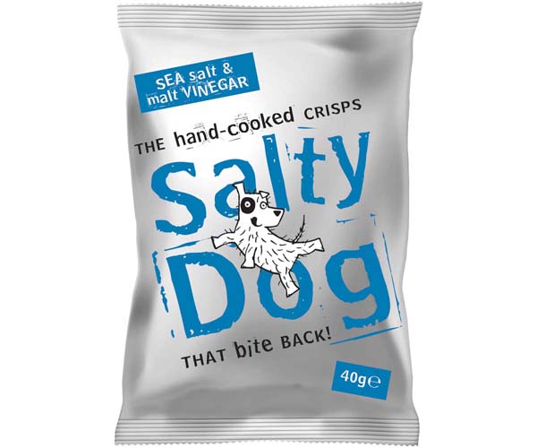 Salty Dog Crisps - Sea Salt & Malt Vinegar - 30x40g