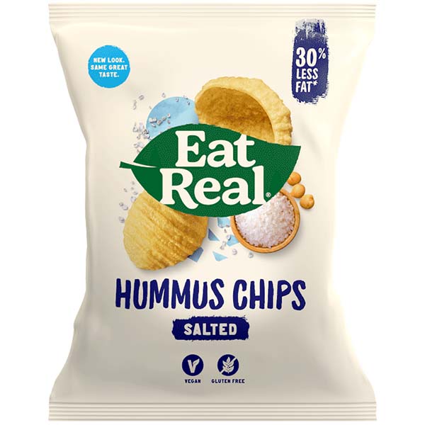 Eat Real - Hummus Chips - Sea Salt - 12x45g