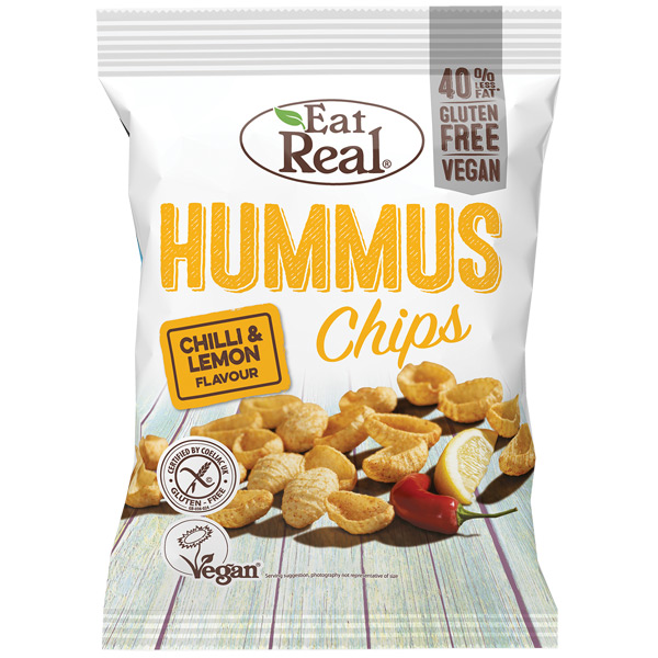 Eat Real - Hummus Chips - Chilli & Lemon - 12x45g