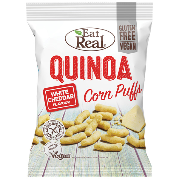 Eat Real - Quinoa & Corn Puff - White Cheddar - 12x40g