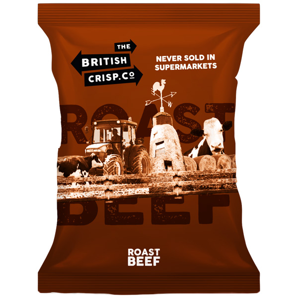 British Crisps - Roast Beef - 36x40g