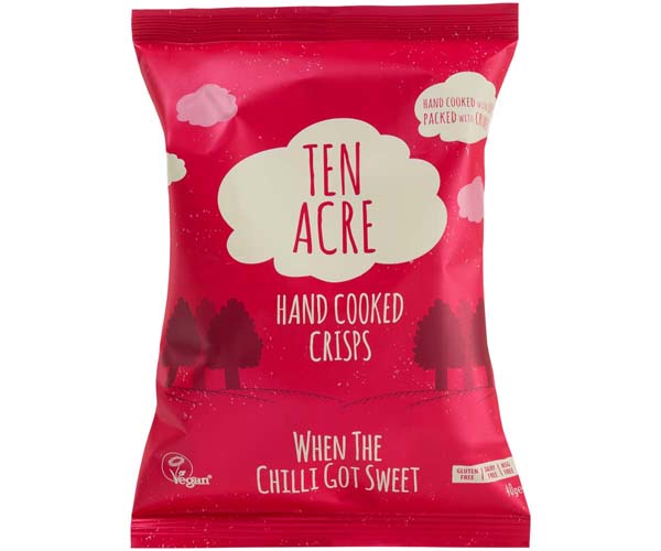 Ten Acre Crisps - Sweet Chilli - 18x40g