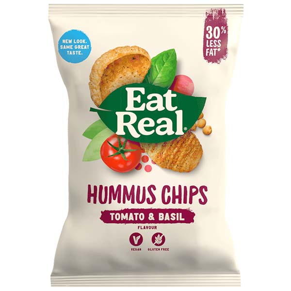 Eat Real - Vending - Hummus - Tomato & Basil - 24x25g