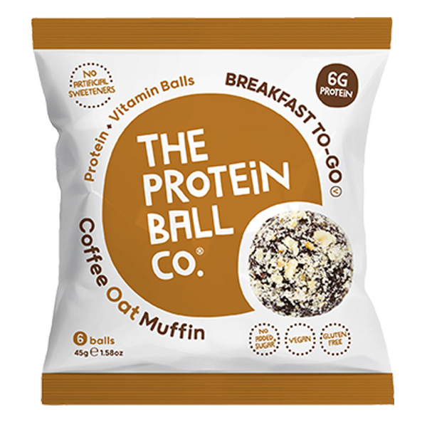 The Protein Ball Co - Breakfast To Go - Coffee Oat Muffin - 10x45g