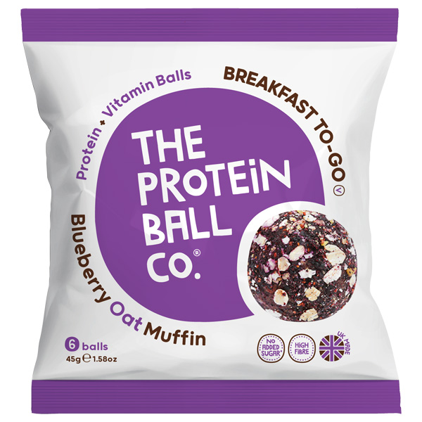 The Protein Ball Co - Breakfast To-Go - Blueberry Oat Muffin - 10x45g