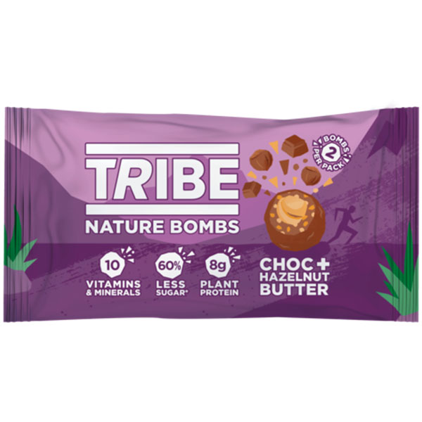 Tribe - Nature Bomb - Choc & Hazelnut Butter -12x40g