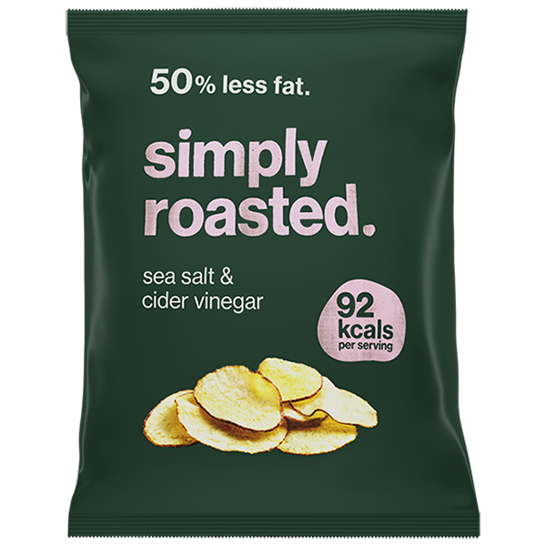 Simply Roasted Crisps - Sea Salt & Cider Vinegar - 24x21g