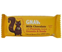 Gnaw - Milk Choc With Peanuts, Granola & Seeds - 40x35g