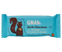 Gnaw - Dark Choc With Orange, Granola & Seeds - 40x35g