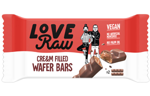 Love Raw - Vegan Cre&m Wafer Bars - M:lk Choc - 12x43g