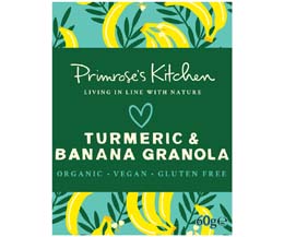 Primrose's Kitchen - Org Banana & Tumeric Granola - 24x60g