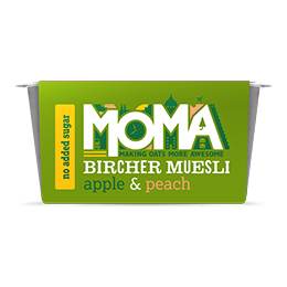 Moma Bircher Muesli - Apple & Peach - 6x220g