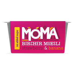 Moma Bircher Muesli - Strawberry & Banana - 6x220g