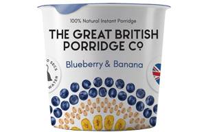The Great British Porridge Co - Blueberry & Banana - 8x60g