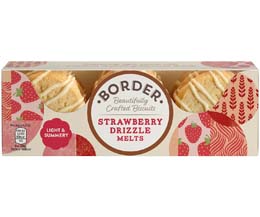 Border Biscuits - Strawberry Drizzle Melts - 12x150g