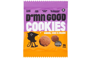DAMN GOOD - Cookies - Ginger,Choc and Orange - 12x38g