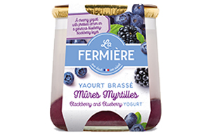 La Fermiere Glass Yoghurt Jar -Blackberry & Blueberry-6x160g