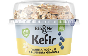 Bio&Me - Kefir Vanilla Yoghurt and Blueberry Granola Topper - 6x150g