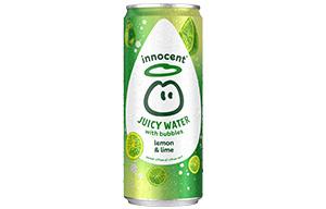 Innocent Juicy Water with Bubbles - Lemon & Lime Can - 12x330ml