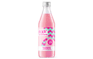 Fix8 Kombucha - Kefir Water - Glass - Raspberry Lemonade - 12x330ml