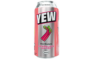 Yew - Pink Rhubarb Sparkling Water - 12x440ml