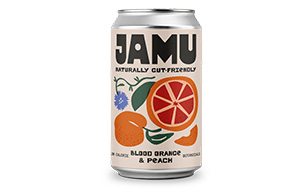 JAMU - Prebiotic Soda - Blood Orange & Peach - 12x330ml