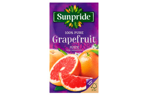 Sunpride Juices - 100% Grapefruit Juice - 12x1L