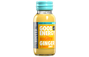 Unrooted Shot - Good Energy - Mighty Ginger & Chilli -12x60ml Glass
