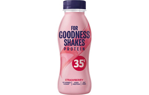 For Goodness Shakes - Protein Shake - Strawberry 35g - 8x330ml