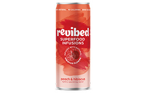 Revibed Superfood Infusions- Peach & Hibiscus - 12x250ml