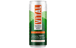 VITAL - Sparkling Vitamin Water - Peach - 12x330ml