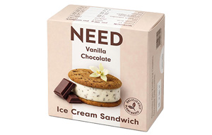 Need - Ice Cream Sandwich - Vanilla Ice Cream with Chocolate Splinters & Chocolate Chip Cookies - 12x115ml