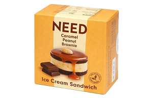Need - Ice Cream Sandwich - Salted Caramel Ice Cream with Roasted Peanuts & Brownies - 12x115ml