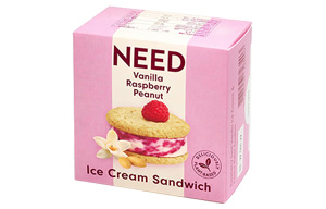 Need - Ice Cream Sandwich - Raspberry Swirl Vanilla Ice Cream & Peanut Butter Cookies - 12x115ml