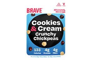 Brave Roasted Chickpeas - Cookies & Cream - 12x30g