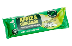 Eat Curious - Apple & Cinnamon - Plant Based Protein Bar - 24x38g
