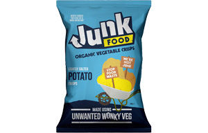 Junk Crisps - Organic Mixed Vegetable Crisps - Lightly Salted - 18x30g