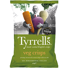 Tyrrells - Mixed Vegetable Crisps - 24x40g