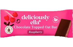 Deliciously Ella - Topped Oat Bars - Raspberry Choc - 12x50g